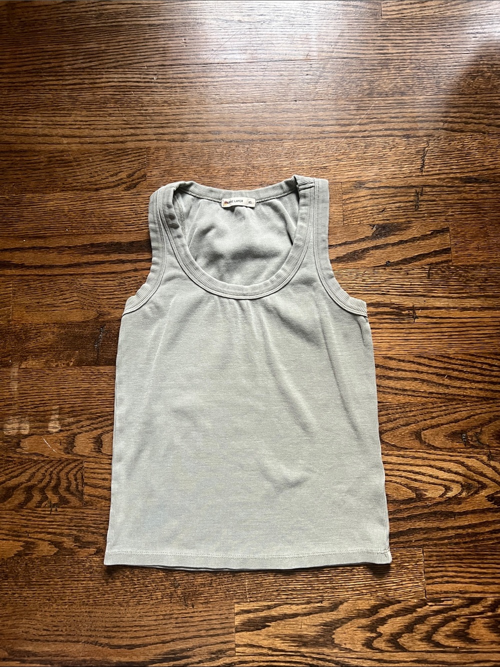 Marine Layer Pale Green Women's Scoop Tank Top